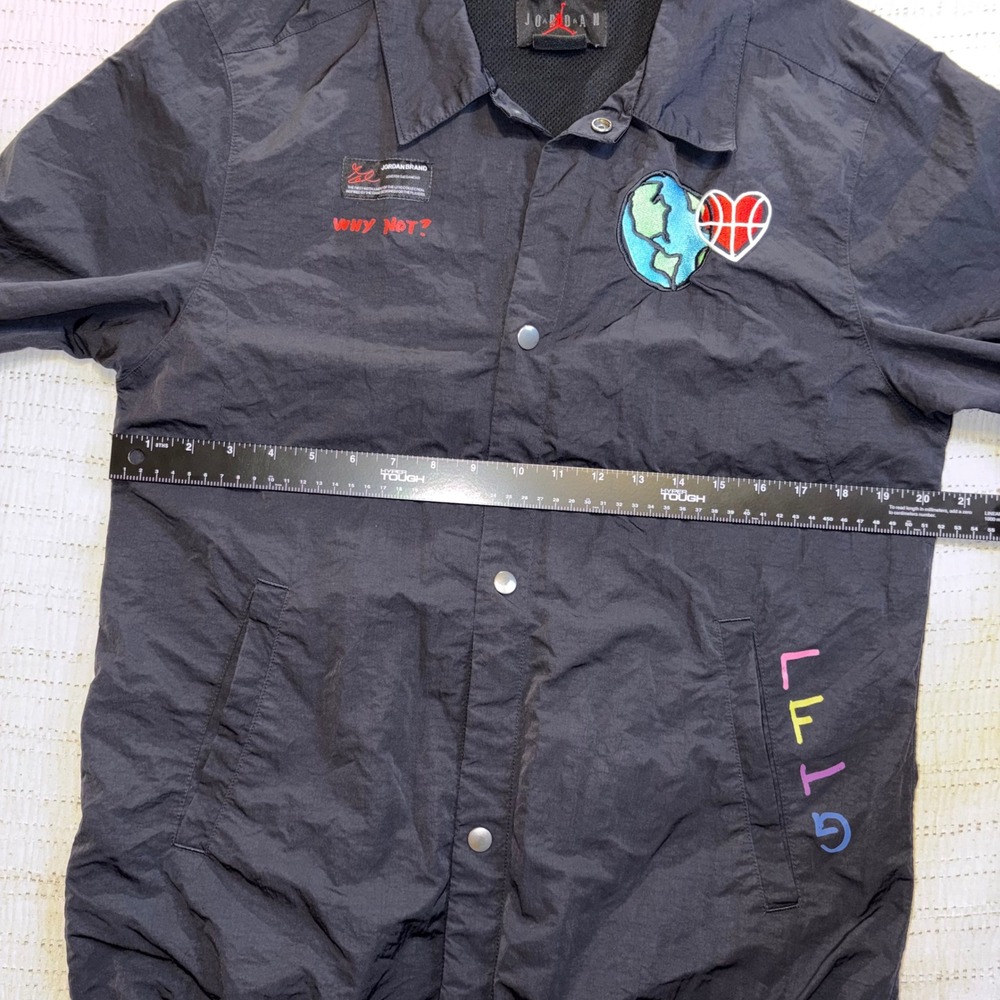 Jordan Russell Westbrook Why Not? Coaches Jacket Black Mens Small - Picture 6 of 10
